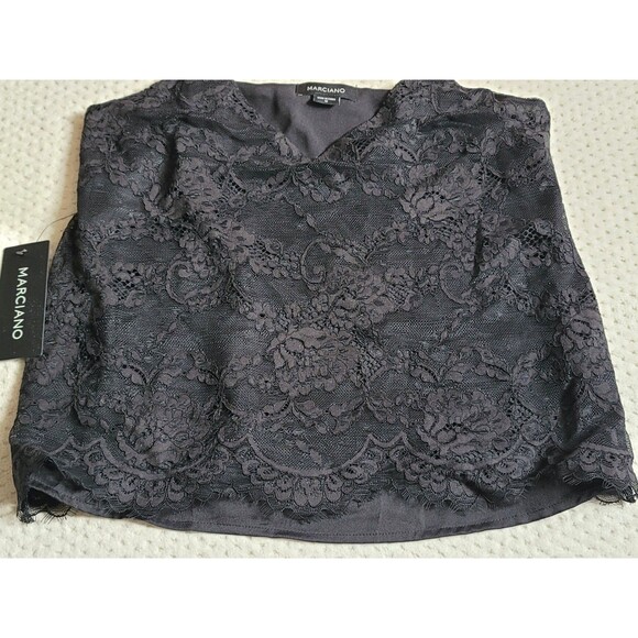 NWT Marciano Guess Women's Black AVA LACE Camisole TANK, Medium - Picture 3 of 9